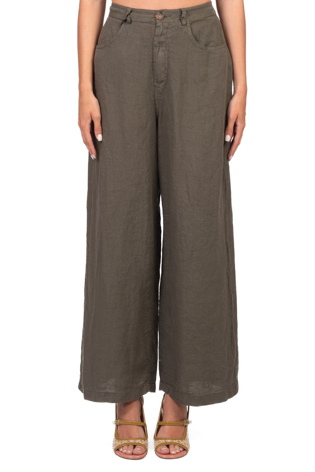 Tensione In - Pantalone GIUSI palazzo in lino Art. S26PE55