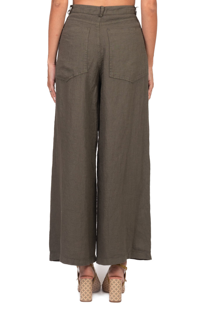Tensione In - Pantalone GIUSI palazzo in lino Art. S26PE55