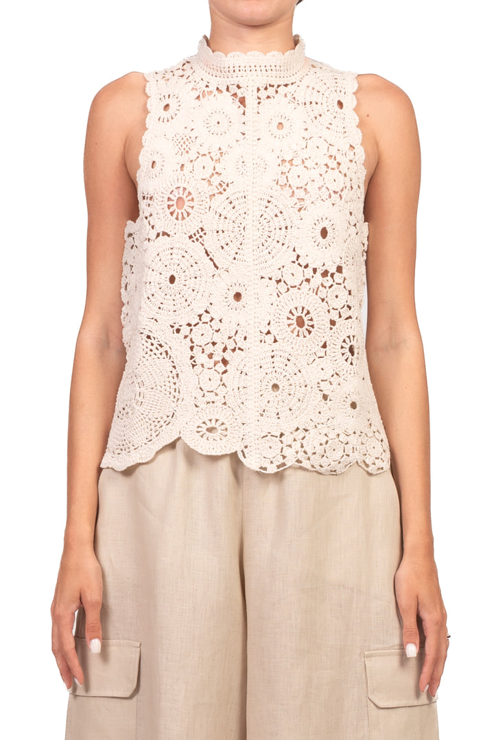 Vicolo - Canotta in crochet Art. 5AB5029