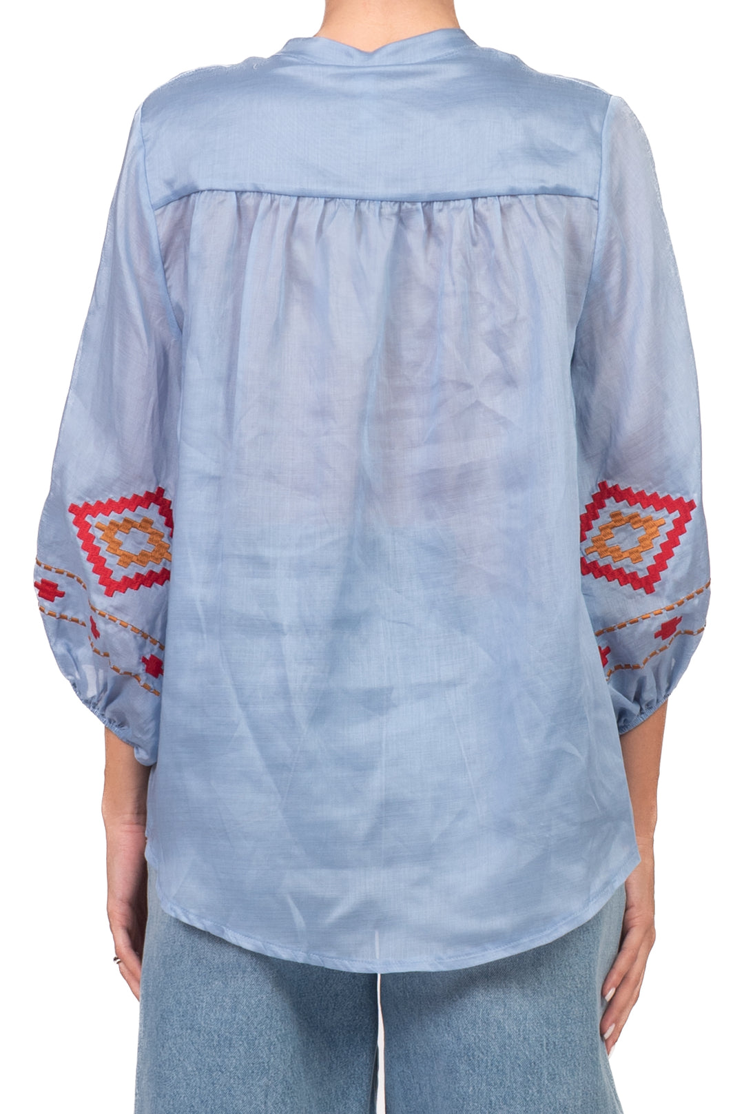 Tensione In - Camicia ricamata  con nappine Art. XQ1815