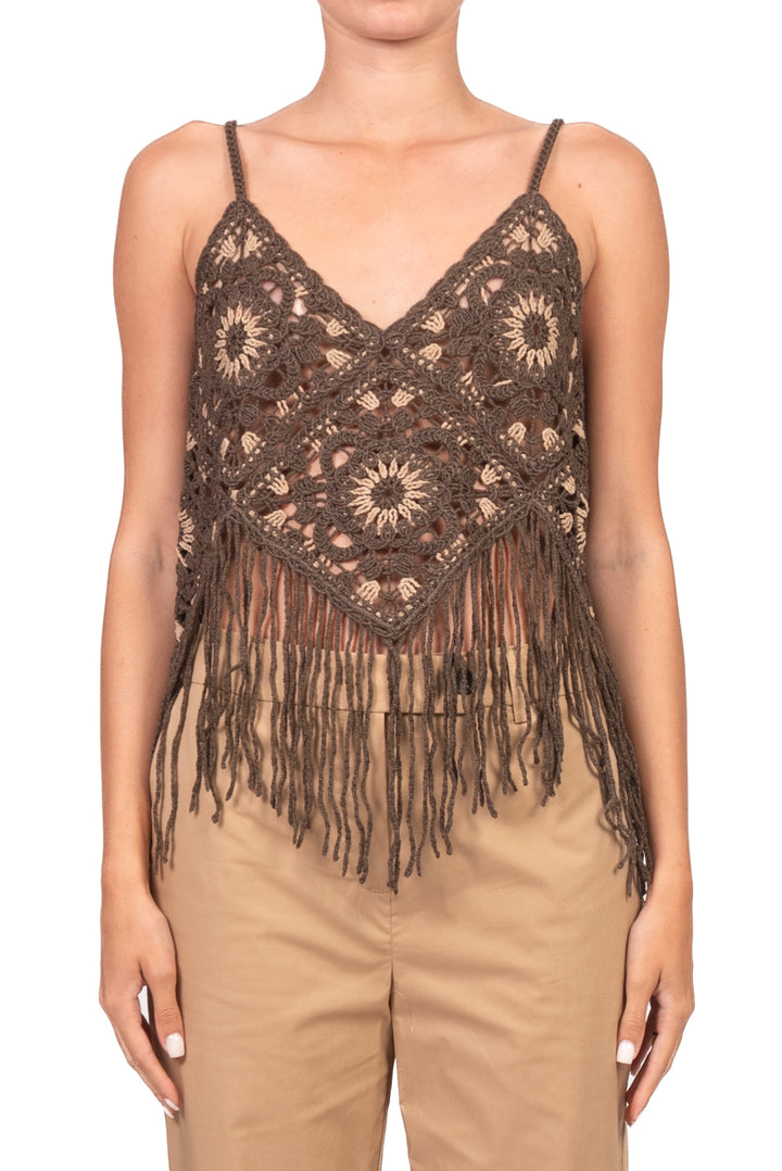Vicolo - Top crop crochet Art. 5AB5033