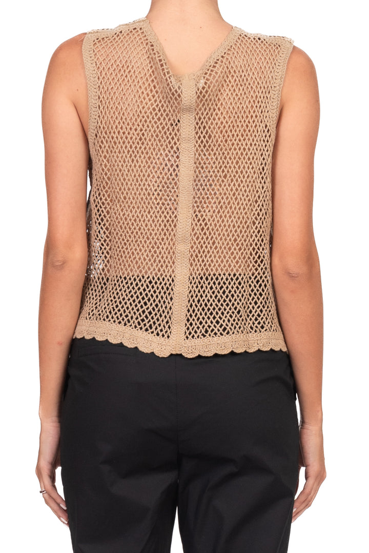 Vicolo - Gilet crochet ricamato Art. 5AB5028