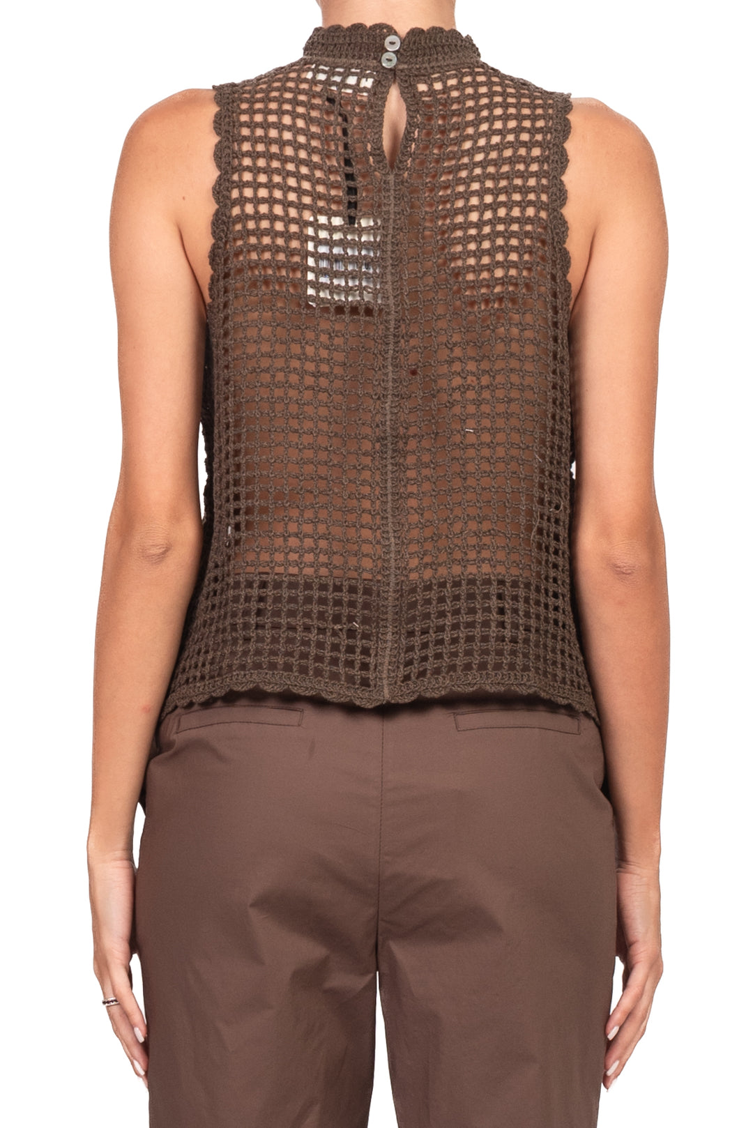 Vicolo - Canotta in crochet Art. 5AB5029