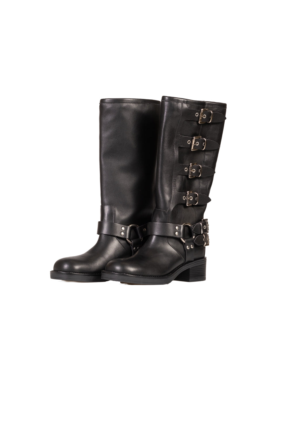 Ovyé - Stivale biker con cinghie in pelle Art. AT4200