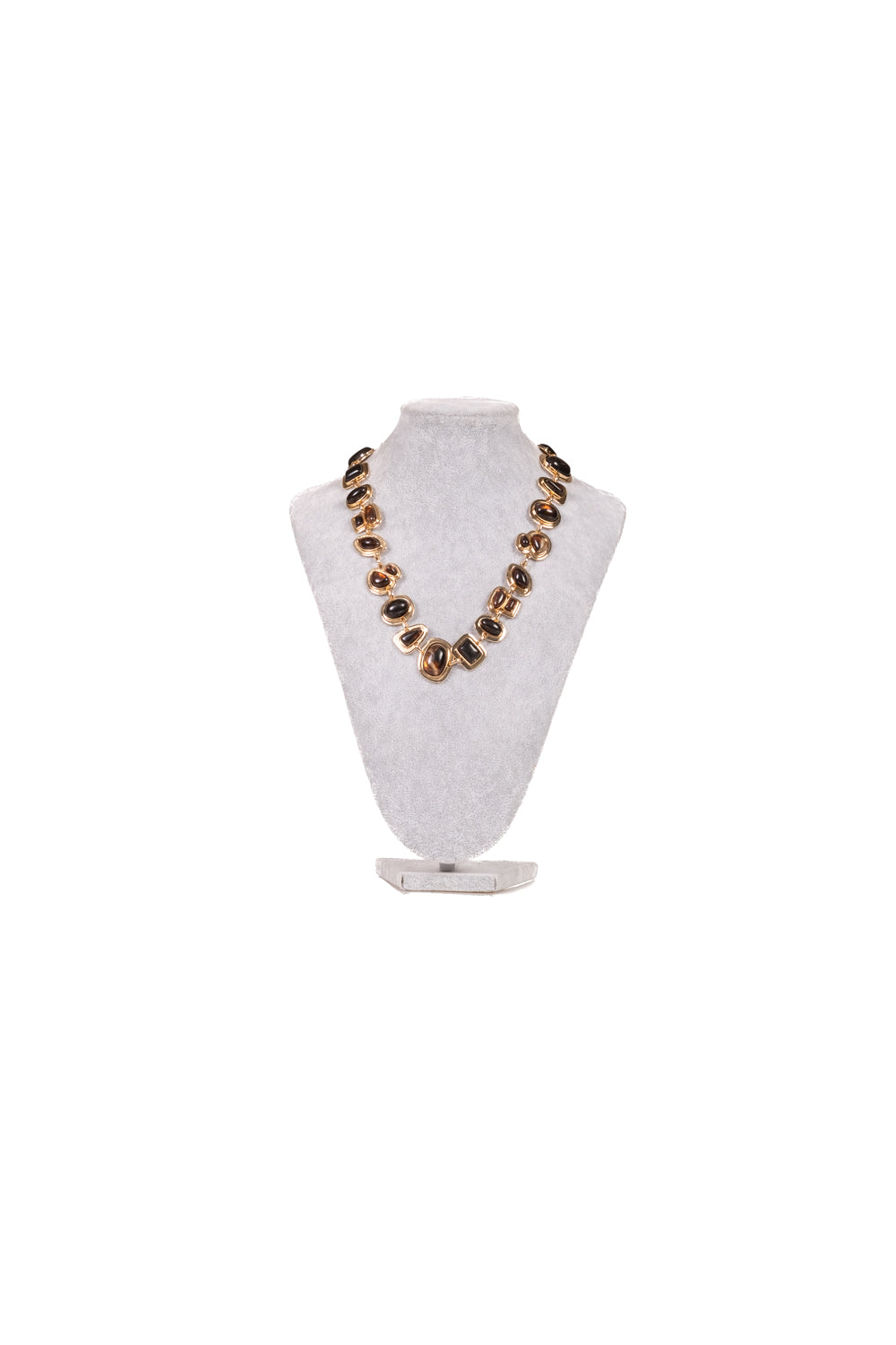 Upper - Collana a maglie con pietre nere