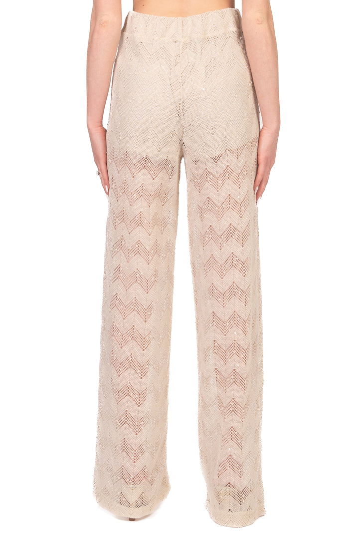 Vicolo - Pantalone crochet micro paillettes Art. TAB2295