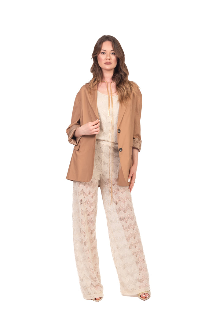 Vicolo - Canotta crochet con  micro paillettes Art. TAB2294