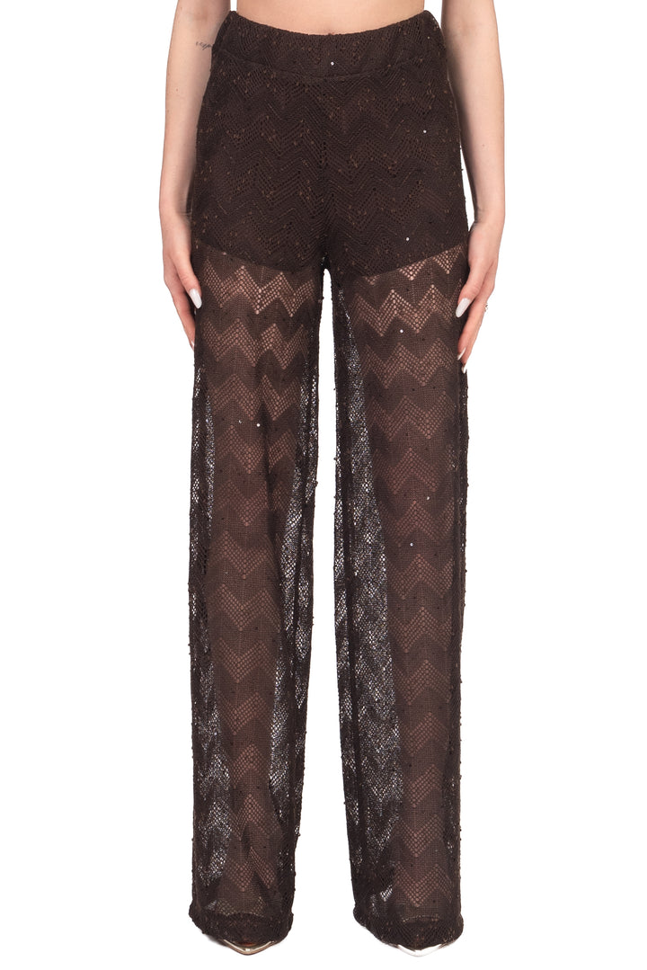 Vicolo - Pantalone crochet micro paillettes Art. TAB2295