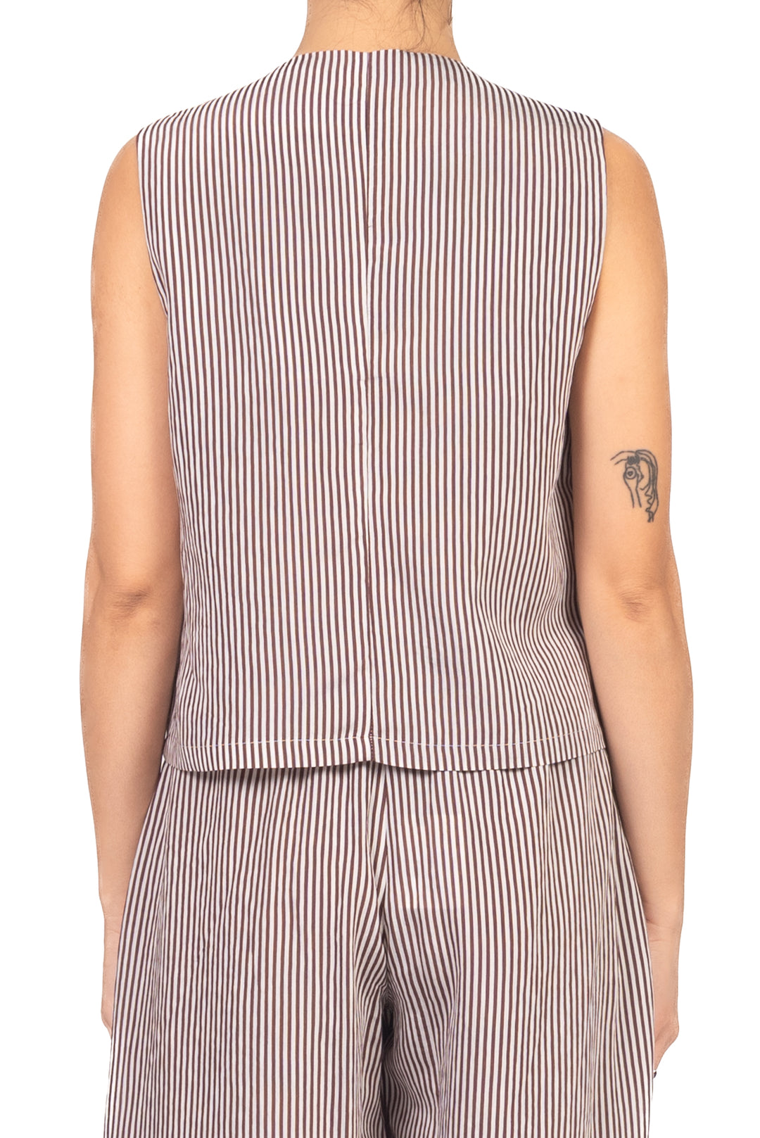 Vicolo - Gilet gessato chiusura bottoni alti Art. TAB2274