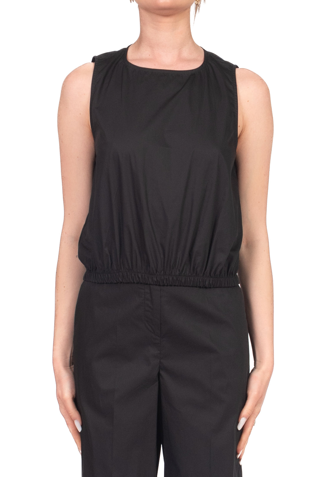 Tensione In - Top crop in cotone con elastico Art. 26T4932