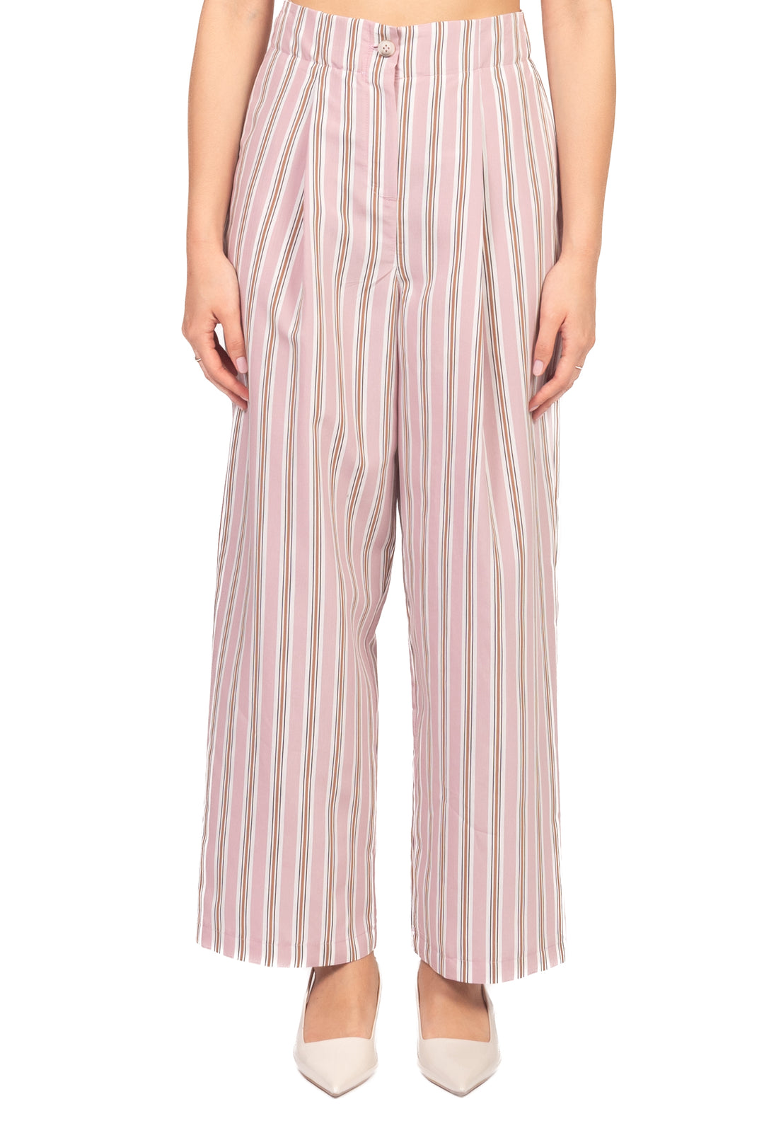Tensione In - Pantalone rigato con pinces Art. 26P4971
