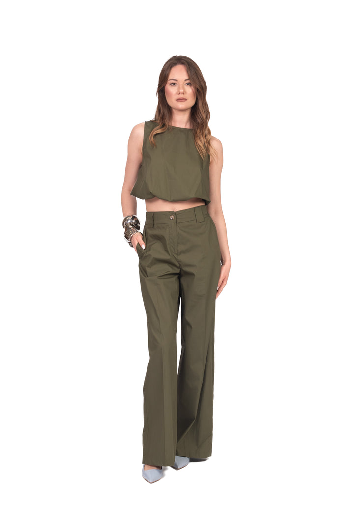 Tensione In - Top crop in cotone con elastico Art. 26T4932