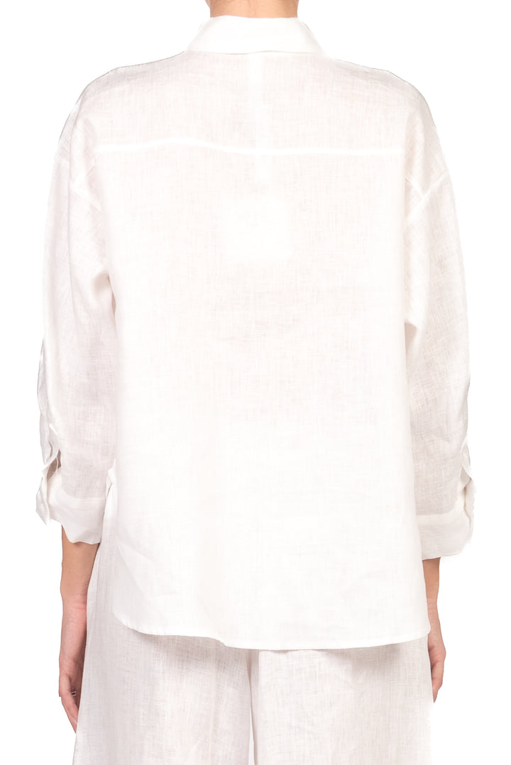 Tensione In - Camicia in lino con taschino Art. S26CE16