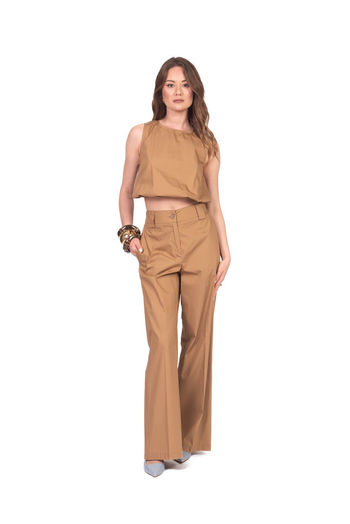 Tensione In - Top crop in cotone con elastico Art. 26T4932