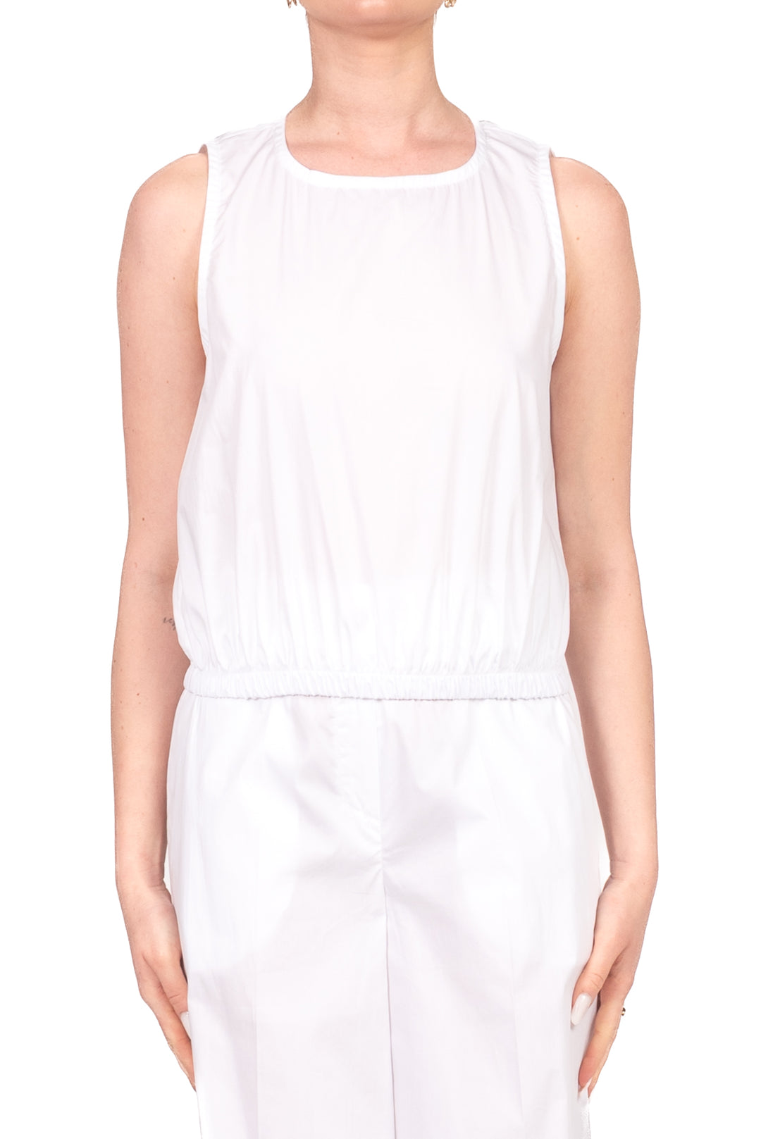 Tensione In - Top crop in cotone con elastico Art. 26T4932