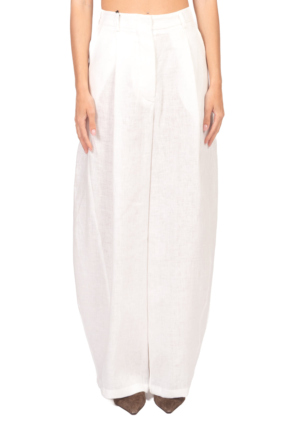 Tensione In - Pantalone barrel in lino Art. S26PE08