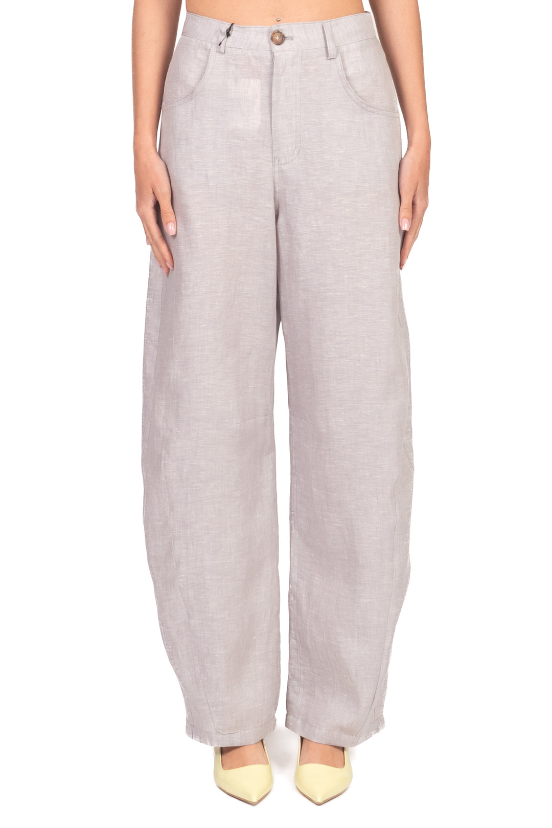 Tensione In - Pantalone barrel in lino Art. S26PE07