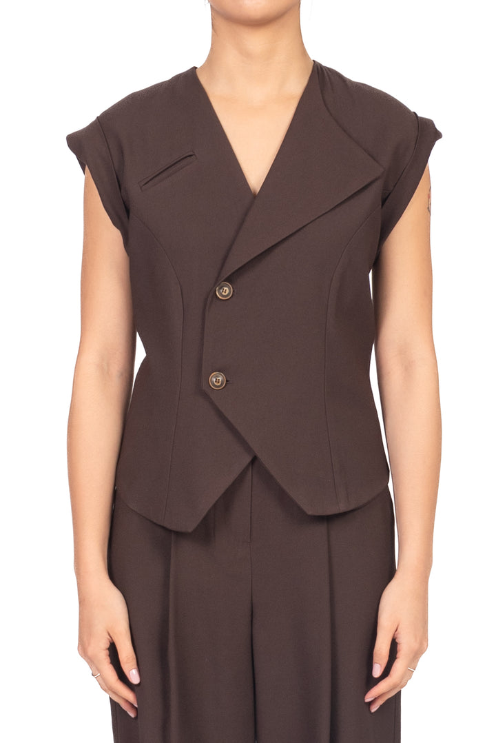 Tensione In - Gilet sfiancato chiusura asimmetrica Art. 26D4720