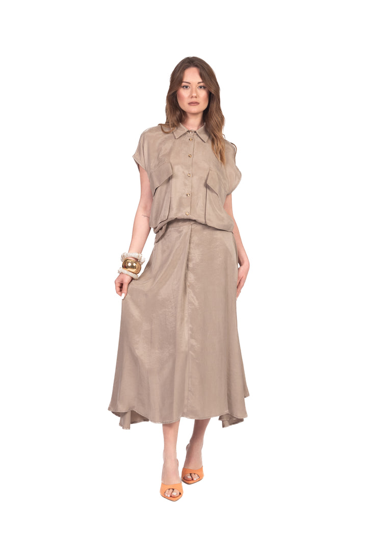Vicolo - Camicia smanicata con arricciatura Art. TAB1785