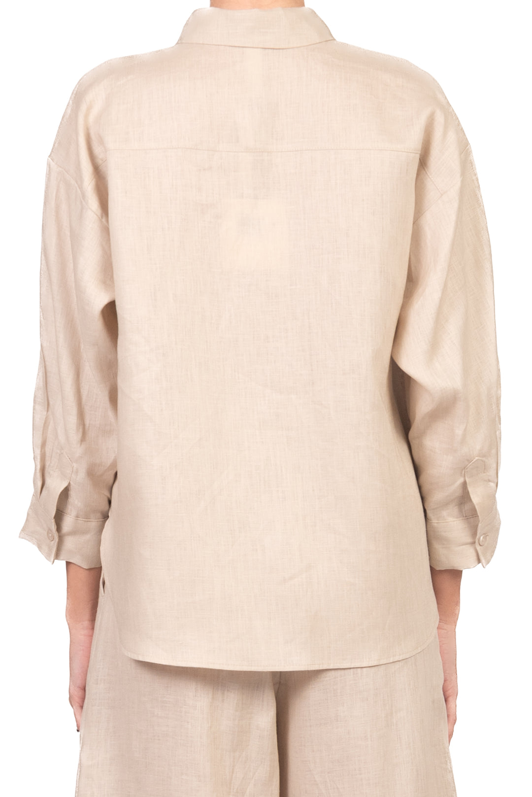 Tensione In - Camicia in lino con taschino Art. S26CE16