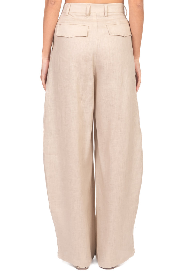 Tensione In - Pantalone barrel in lino Art. S26PE08