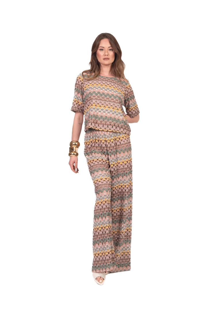 Vicolo - Pantalone crochet fantasia Art. TAB2281