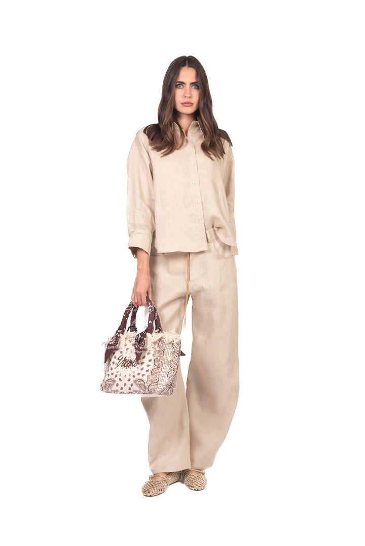 Tensione In - Pantalone barrel in lino Art. S26PE07