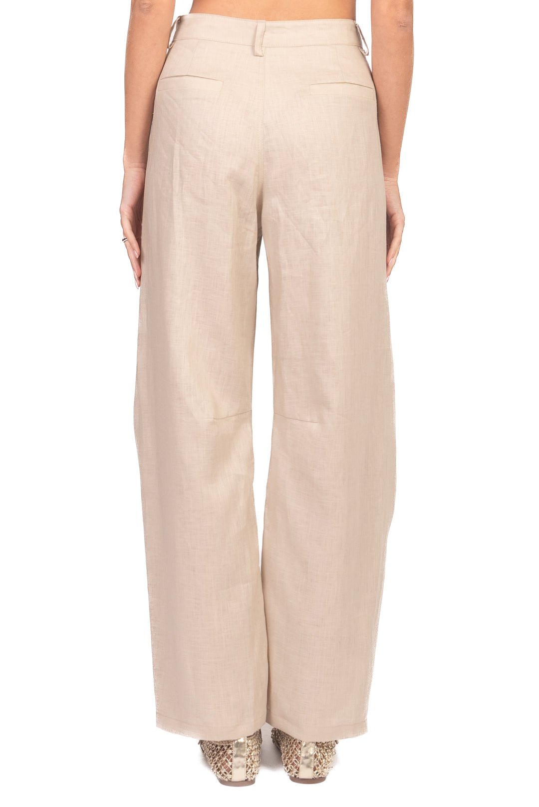 Tensione In - Pantalone barrel in lino Art. S26PE07