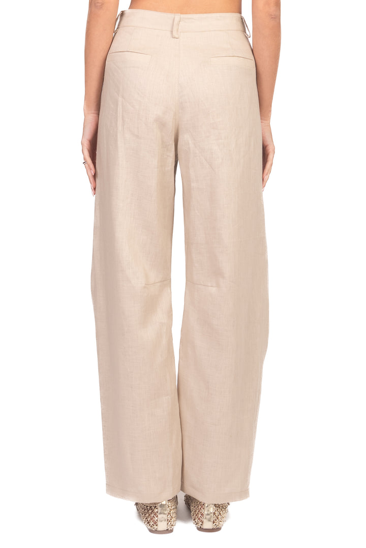 Tensione In - Pantalone barrel in lino Art. S26PE07