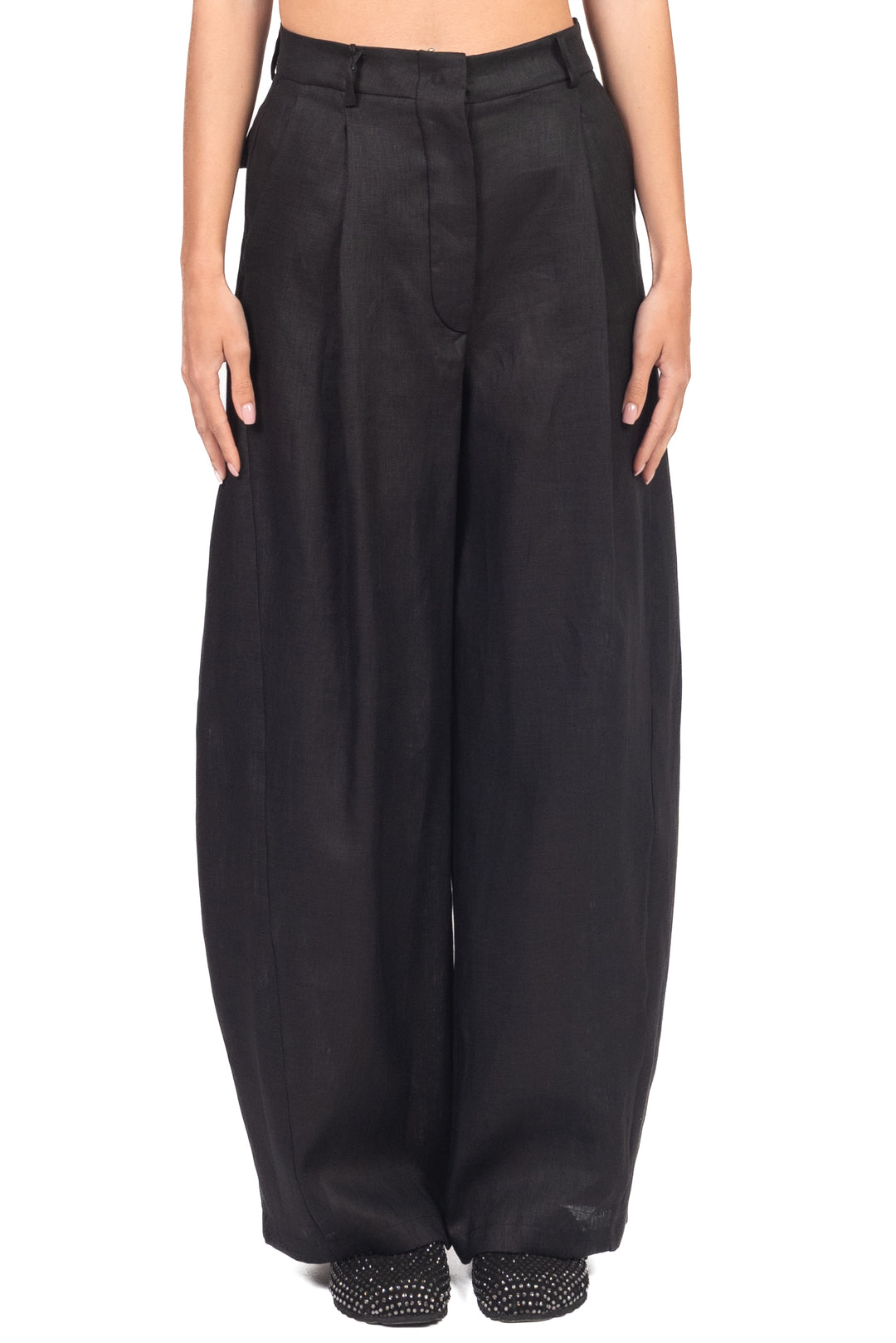 Tensione In - Pantalone barrel in lino Art. S26PE08