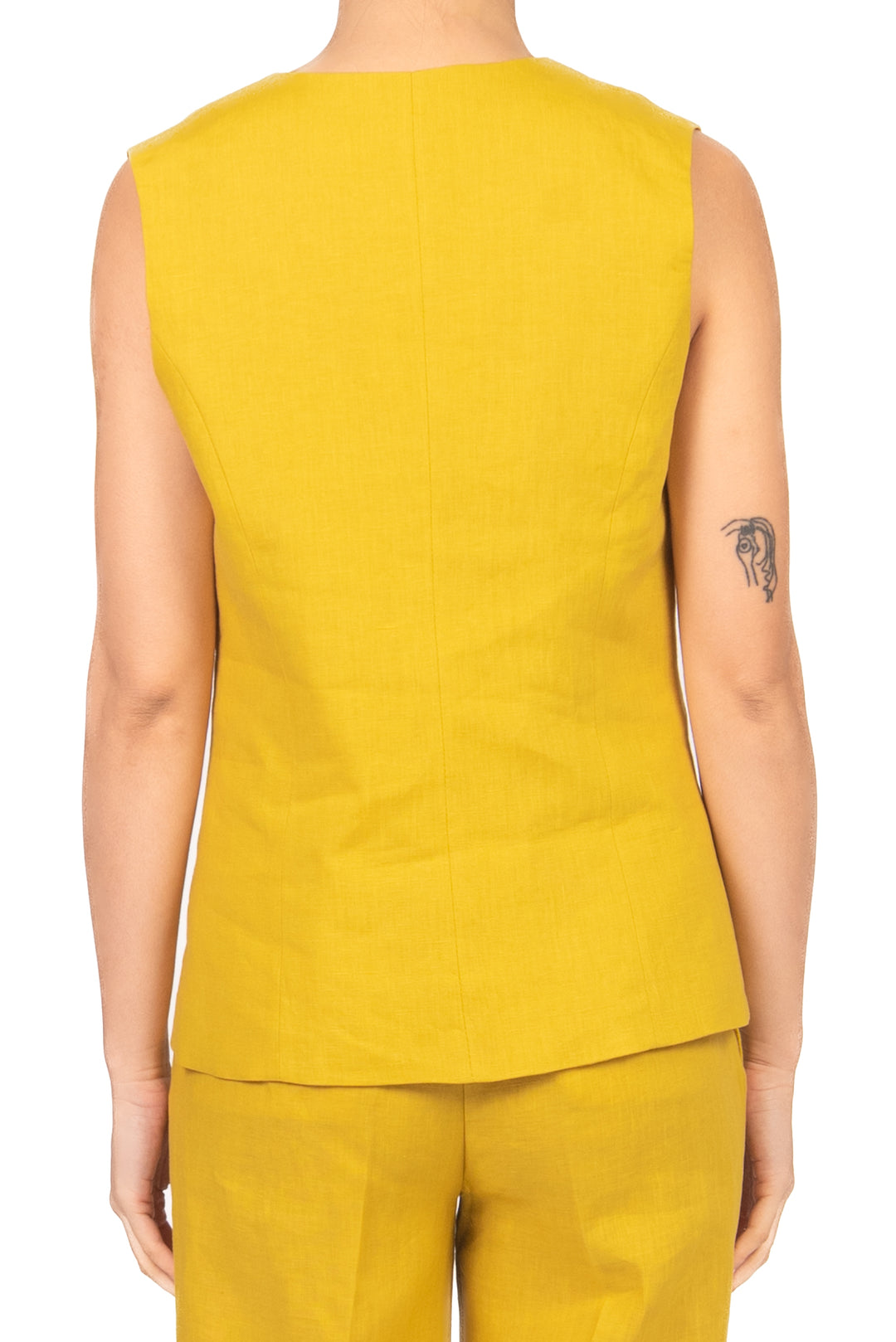 Vicolo - Gilet in lino con bottoncini Art. TAB1582