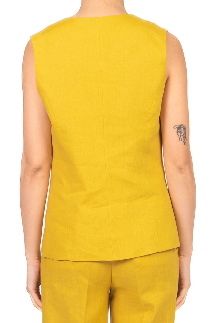 Vicolo - Gilet in lino con bottoncini Art. TAB1582