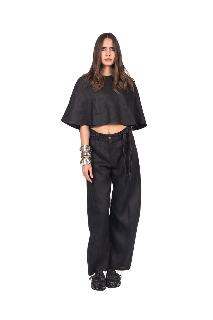 Tensione In - Pantalone barrel in lino Art. S26PE07