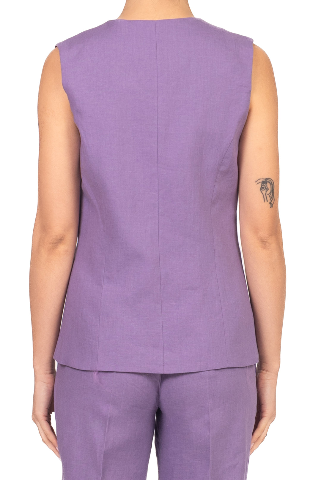 Vicolo - Gilet in lino con bottoncini Art. TAB1582