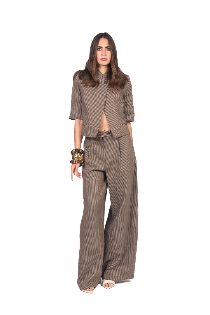 Vicolo - Pantalone palazzo gessato Art. TAB2326