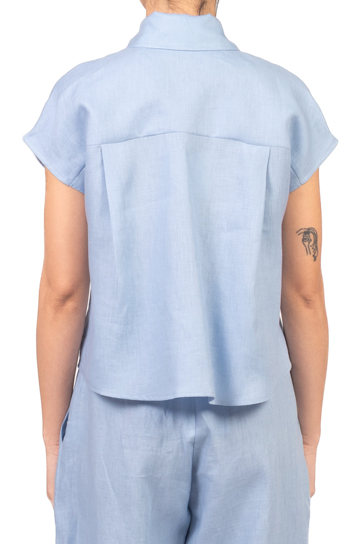 Tensione In - Camicia smanicata in lino Art. 26C5029