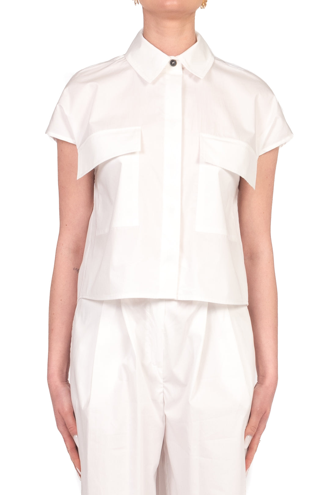 Tensione In - Camicia smanicata in cotone Art. 26C5039