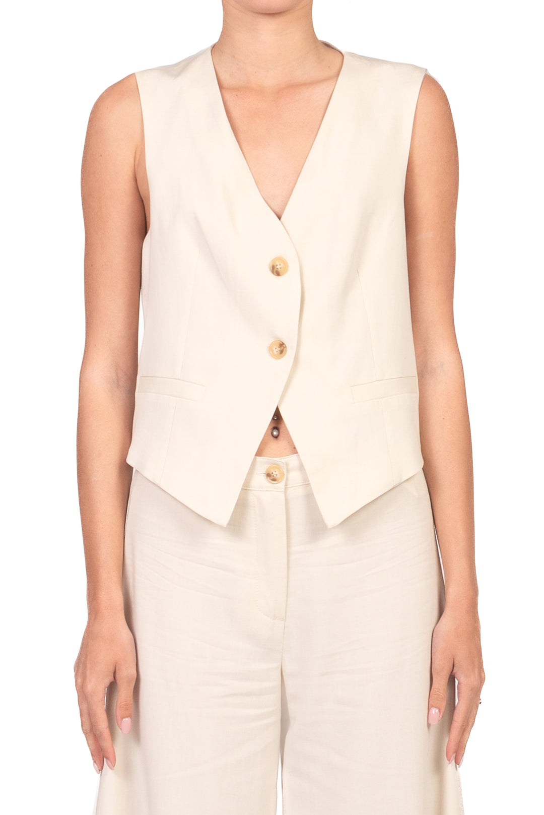 Vicolo - Gilet misto lino Art. TAB1625