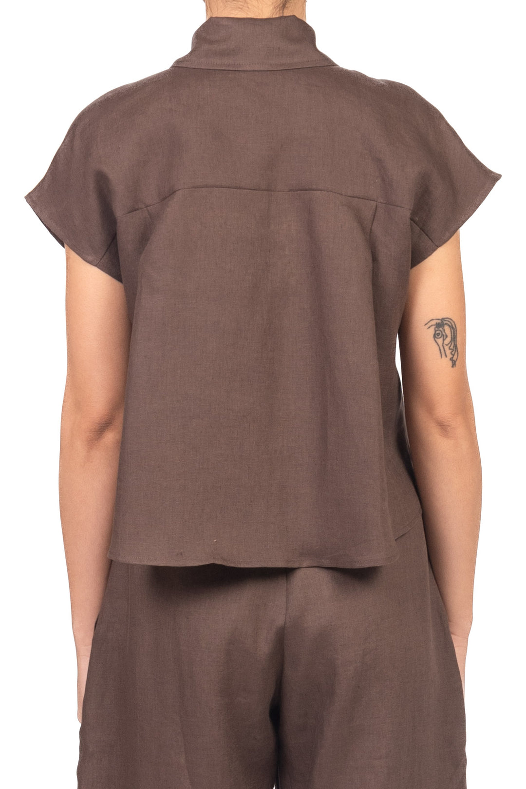 Tensione In - Camicia smanicata in lino Art. 26C5029