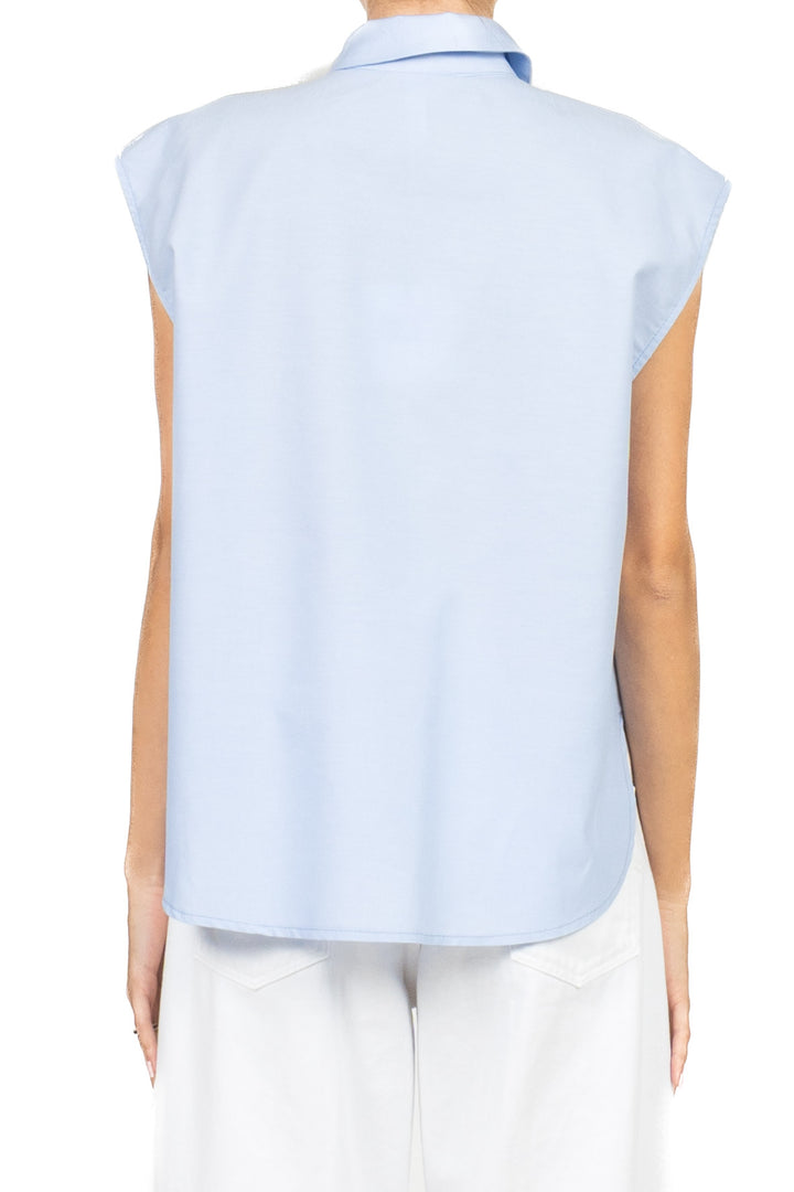 Tensione In - Camicia smanicata taschino rigato Art. S26CF40