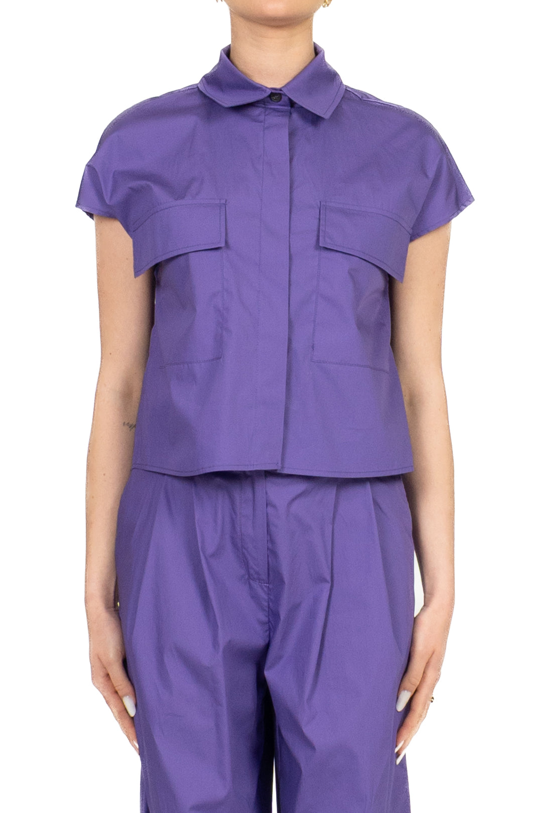 Tensione In - Camicia smanicata in cotone Art. 26C5039