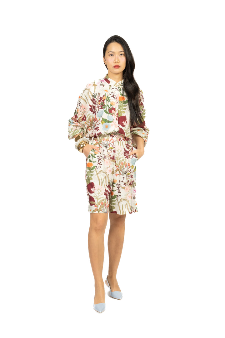 Tensione In - Bermuda floreale misto lino Art. 39285