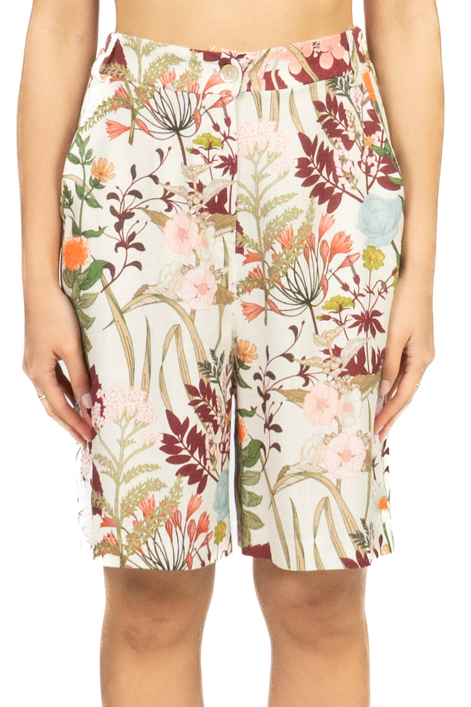 Tensione In - Bermuda floreale misto lino Art. 39285