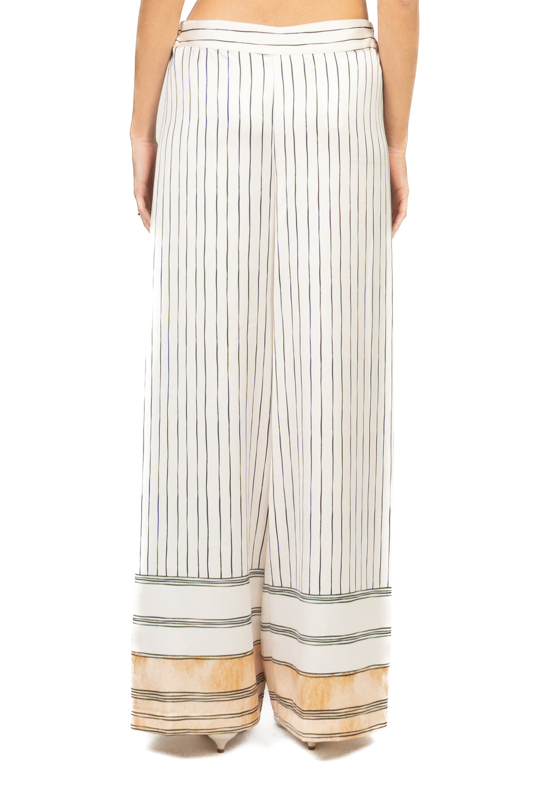 Dixie - Pantalone palazzo satin gessato Art. PDH91UU