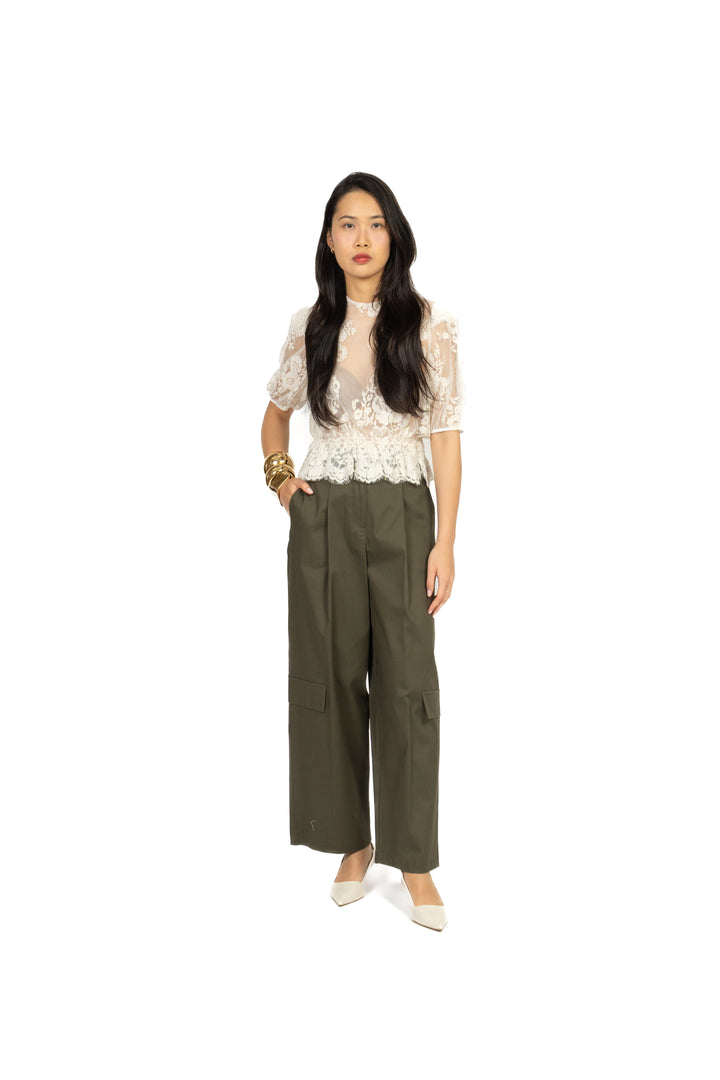 Tensione In - Blusa in pizzo mancia palloncino Art. S26CF29
