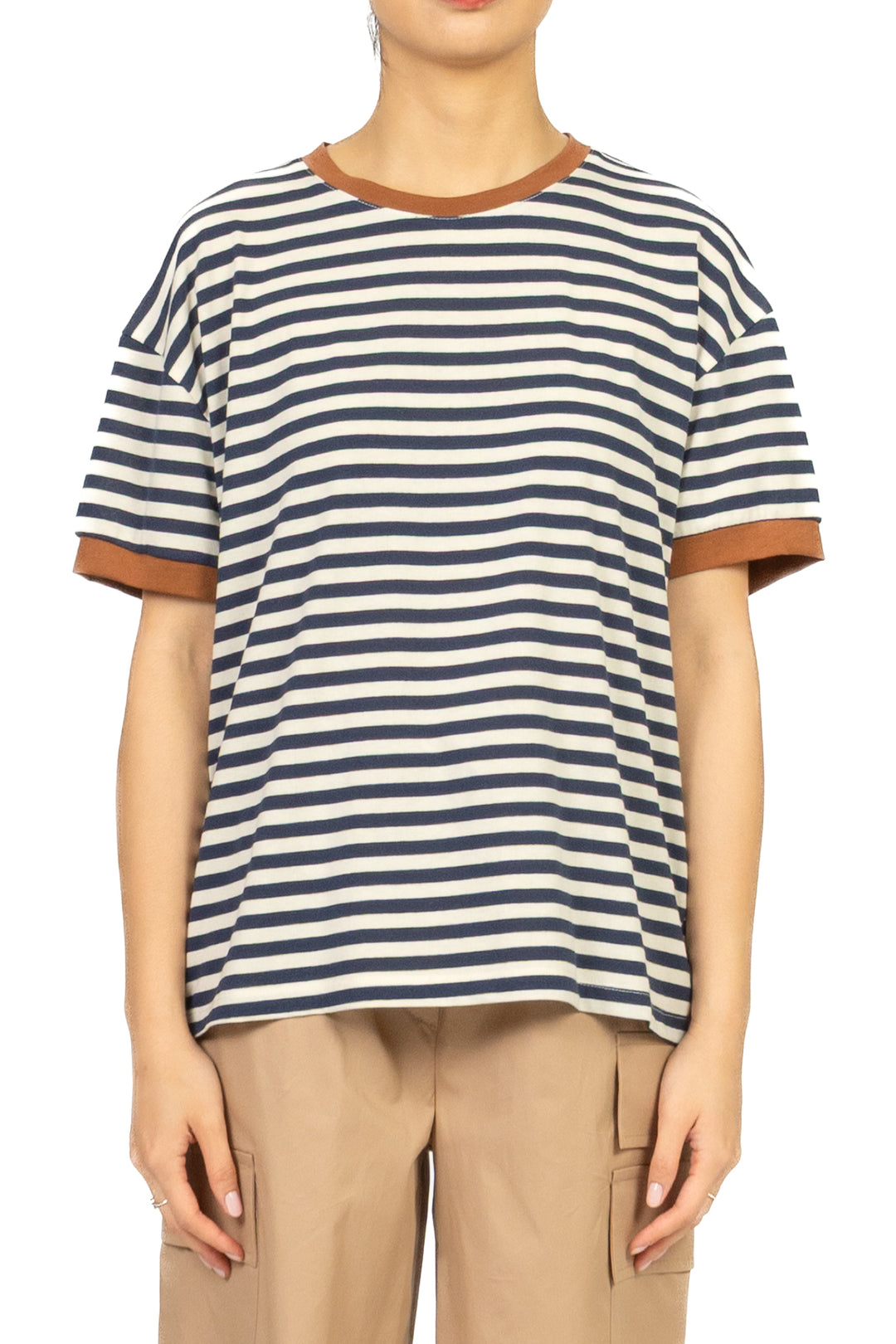 Tensione In - T-Shirt  rigata mezza manica Art. 26M4893