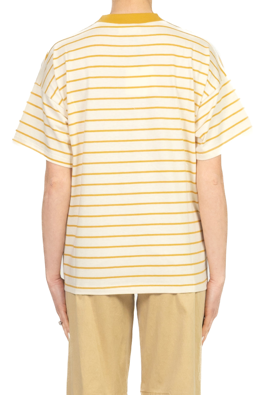Vicolo - T-Shirt over rigata con stampa Art. RAB0837