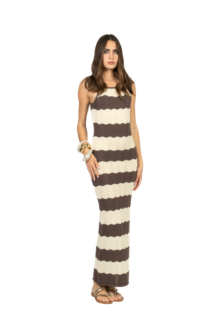 Vicolo - Abito in maglia a righe Art. 7AB7095