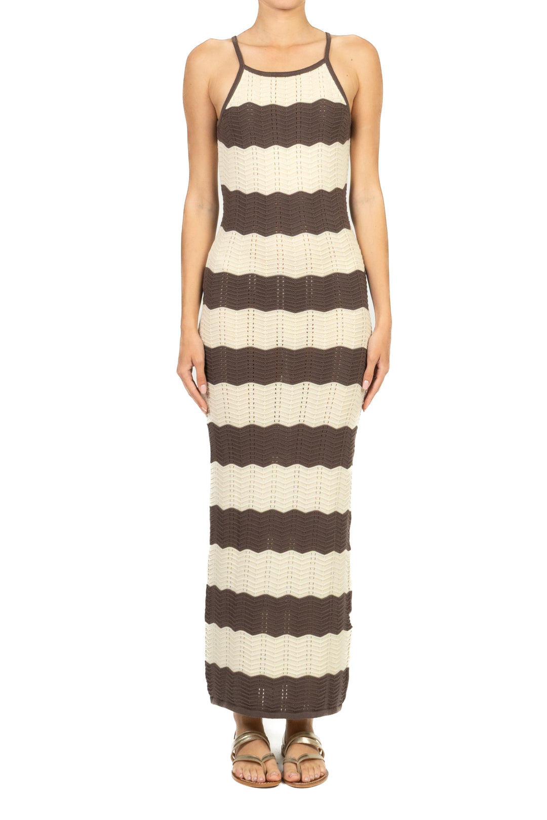 Vicolo - Abito in maglia a righe Art. 7AB7095