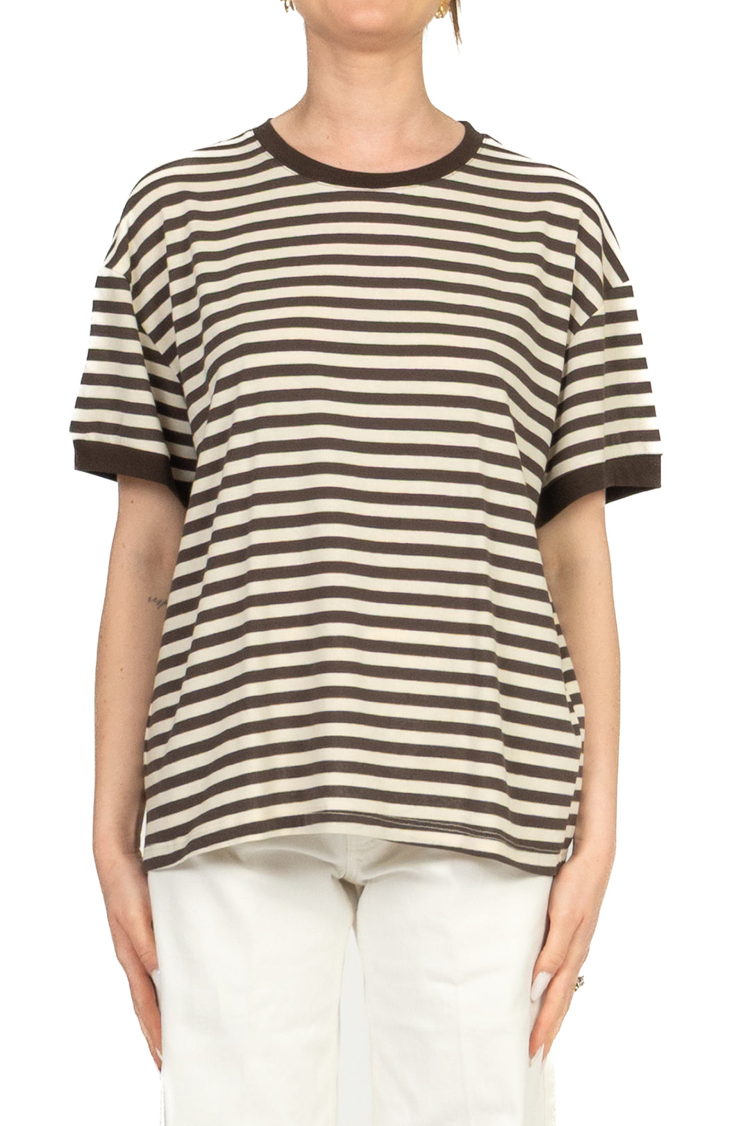 Tensione In - T-Shirt  rigata mezza manica Art. 26M4893